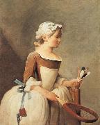 jean-Baptiste-Simeon Chardin Young Girl with a Shuttlecock France oil painting reproduction